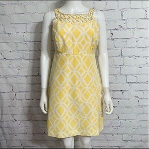 Lilly Pulitzer Geometric Criss Cross Neckline Sleeveless Mini Dress